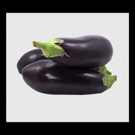 茄子 圆茄子 透明底蔬菜 免抠