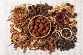 药材传统复古背景海报素材