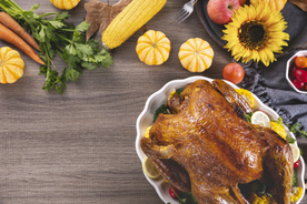 火鸡美食食材背景海报素材