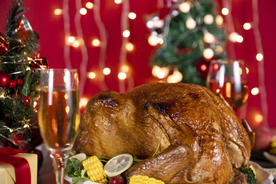 火鸡美食食材背景海报素材