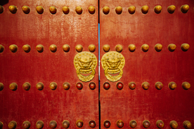 中式复古建筑背景海报素材