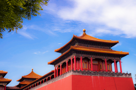 中式复古建筑背景海报素材