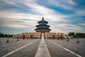 故宫中式复古建筑背景海报素材