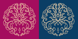 圆形底纹 中国风 矢量纹饰