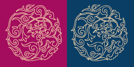 圆形底纹 中国风 矢量纹饰