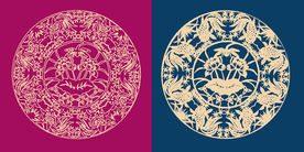 圆形底纹 中国风 矢量纹饰