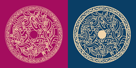 圆形底纹 中国风 矢量纹饰