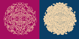 圆形底纹 中国风 矢量纹饰