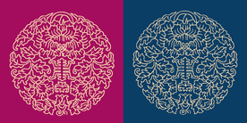 圆形底纹 中国风 矢量纹饰