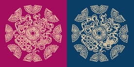 圆形底纹 中国风 矢量纹饰