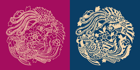 圆形底纹 中国风 矢量纹饰