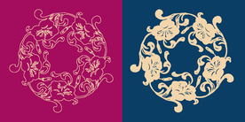 圆形底纹 中国风 矢量纹饰