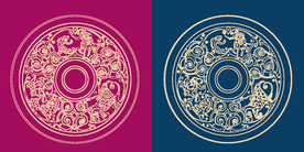 圆形底纹 中国风 矢量纹饰