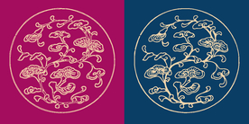 圆形底纹 中国风 矢量纹饰