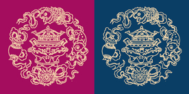 圆形底纹 中国风 矢量纹饰