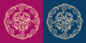 圆形底纹 中国风 矢量纹饰