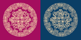 圆形底纹 中国风 矢量纹饰