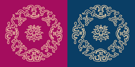 圆形底纹 中国风 矢量纹饰