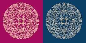 圆形底纹 中国风 矢量纹饰