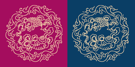 圆形底纹 中国风 传统