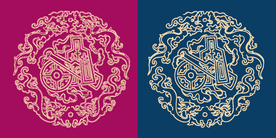 圆形底纹 中国风 矢量纹饰