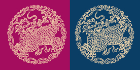 圆形底纹 中国风 矢量纹饰