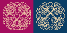 圆形底纹 中国风 矢量纹饰