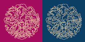 圆形底纹 中国风 矢量纹饰