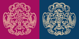 圆形底纹 中国风 矢量纹饰