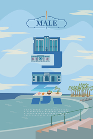 手绘现代建筑地标图片