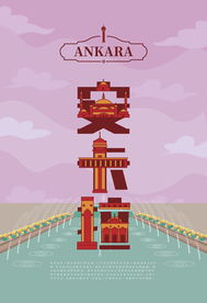 手绘现代建筑地标图片