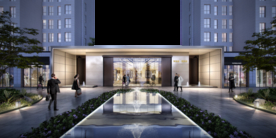 小区别墅洋房入口园林景观效果图