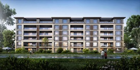 小区别墅洋房园林景观效果图