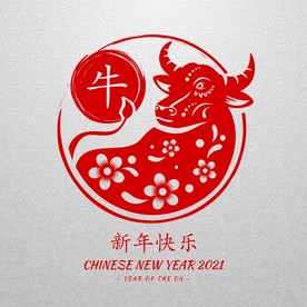 牛 新年展板背景