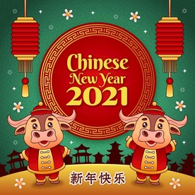 牛 新年展板背景