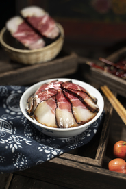 腊肉美食食材背景海报素材