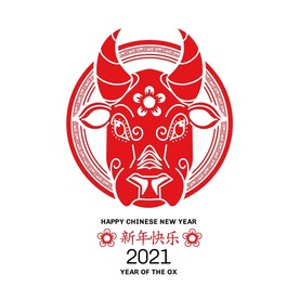 牛 新年展板背景