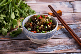 红烧螺蛳美食食材背景海报素材