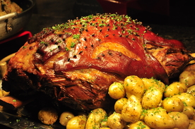 火鸡美食食材背景海报素材