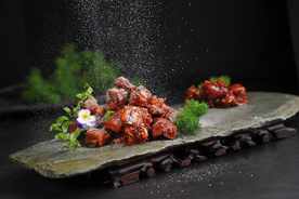 红烧排骨美食食材背景海报素材