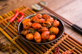 小龙虾美食食材背景海报素材