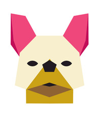 卡通色块狗 头像