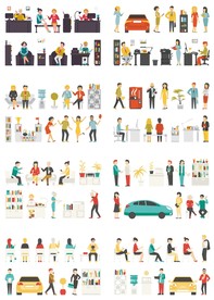 办公室人物及设备