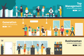 办公室人物场景及设备