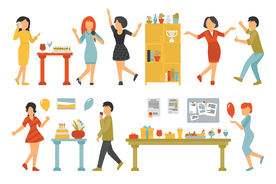 办公室人物场景及设备