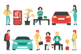 办公室人物场景及设备