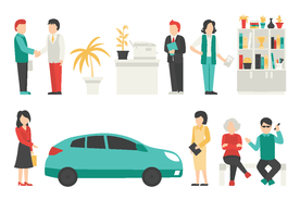 办公室人物场景及设备