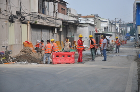 市政排水改造工地护栏工地现场