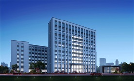 建筑室外办公楼夜小区高层效果图