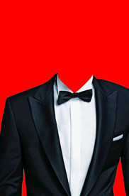 男士西装证件照模板